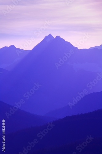 Slika na platnu Hazy Layered Mountain Scene