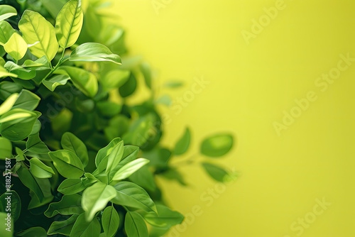 Closeup of vibrant green bush leaves suitable for naturethemed designs  environmental campaigns  gardening concepts  and ecofriendly projects.