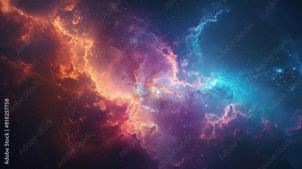 Fototapeta premium Exploring the Colorful Cosmos Delving into Space -Galaxies - Clouds and Nebulas