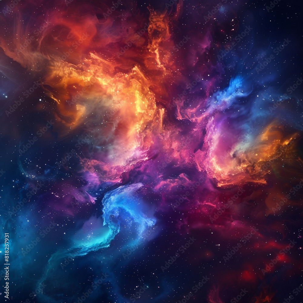 Fototapeta premium Exploring the Colorful Cosmos Delving into Space -Galaxies - Clouds and Nebulas
