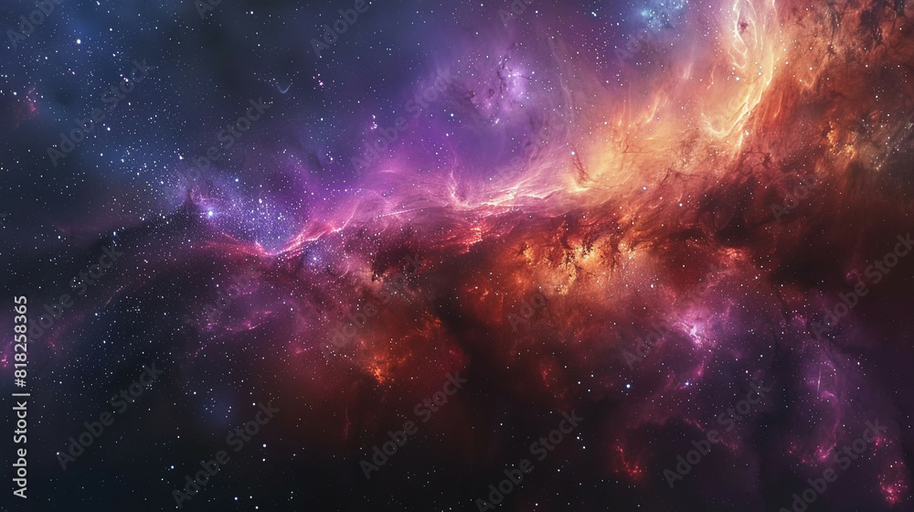 Fototapeta premium Exploring the Colorful Cosmos Delving into Space -Galaxies - Clouds and Nebulas