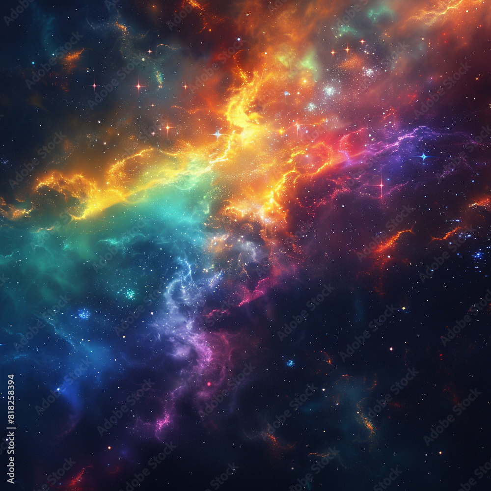 Fototapeta premium Exploring the Colorful Cosmos Delving into Space -Galaxies - Clouds and Nebulas