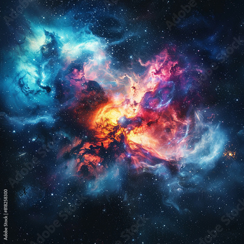 Exploring the Colorful Cosmos Delving into Space -Galaxies - Clouds and Nebulas © Pixel