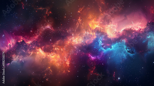 Exploring the Colorful Cosmos Delving into Space -Galaxies - Clouds and Nebulas