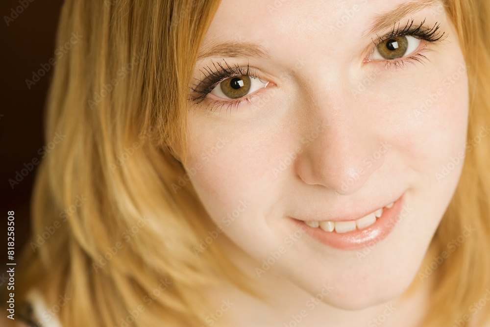 Close Up Of Female Smiling Close Up Of Female Smiling