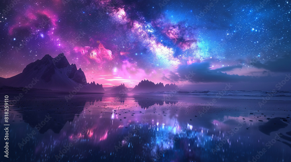 Fantasy Starry Night Sky in Blue and Purple A Magical Journey Through Celestial Colors and Dreamlike Landscapes Fantasy Starry Night Sky in Blue and Purple A Magical Journey Through Celestial Colors and Dreamlike Landscapes