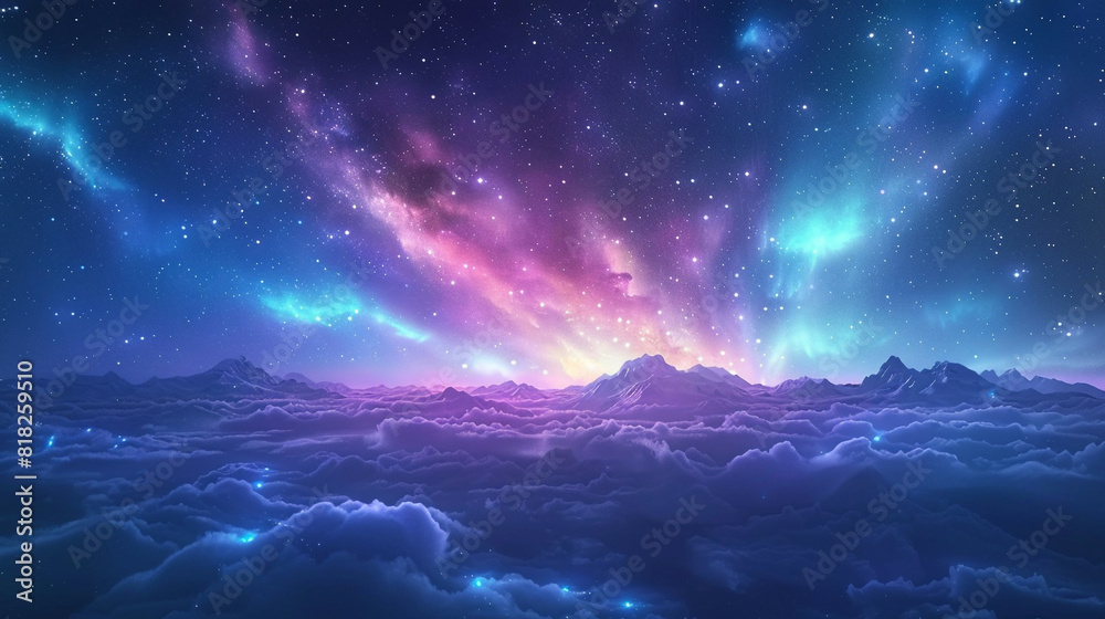 Fantasy Starry Night Sky in Blue and Purple A Magical Journey Through Celestial Colors and Dreamlike Landscapes Fantasy Starry Night Sky in Blue and Purple A Magical Journey Through Celestial Colors and Dreamlike Landscapes