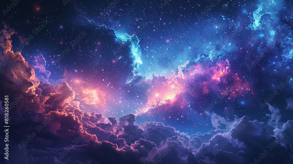Fantasy Starry Night Sky in Blue and Purple A Magical Journey Through Celestial Colors and Dreamlike Landscapes Fantasy Starry Night Sky in Blue and Purple A Magical Journey Through Celestial Colors and Dreamlike Landscapes