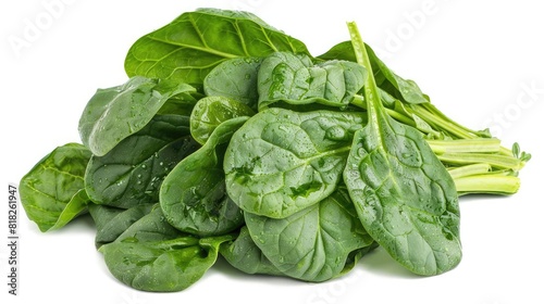 fresh Spinach isolated on white background