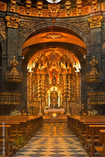 Holy Altar In The Sanctuary Of Saint Ignacio De Loyola, Azpeitia, GuipÃºzcoa, Spain photo