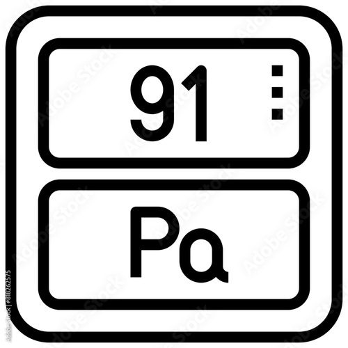 PROTACTINIUM,periodic table,chemistry,science,element.svg