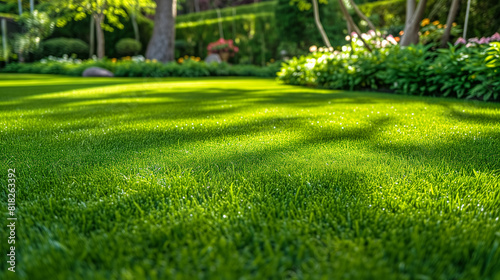 Perfect green lawn photo
