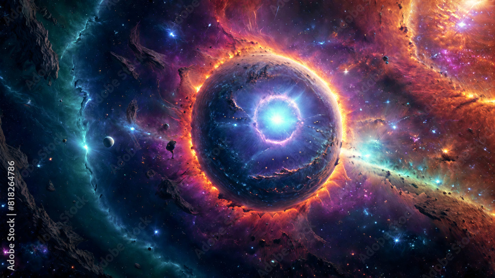 Obraz premium A breathtaking space nebula galaxy