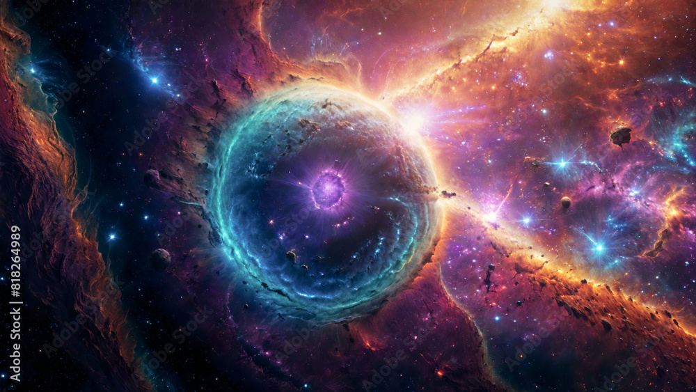 Obraz premium A breathtaking space nebula galaxy