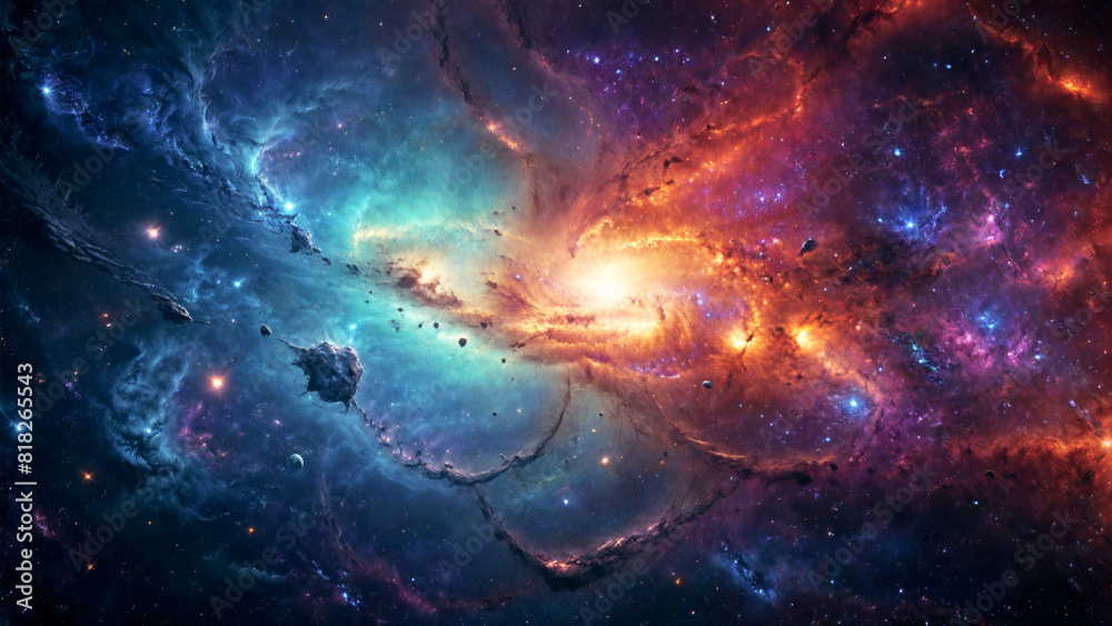 Obraz premium A breathtaking space nebula galaxy