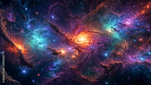 A breathtaking space nebula galaxy © f_bossa