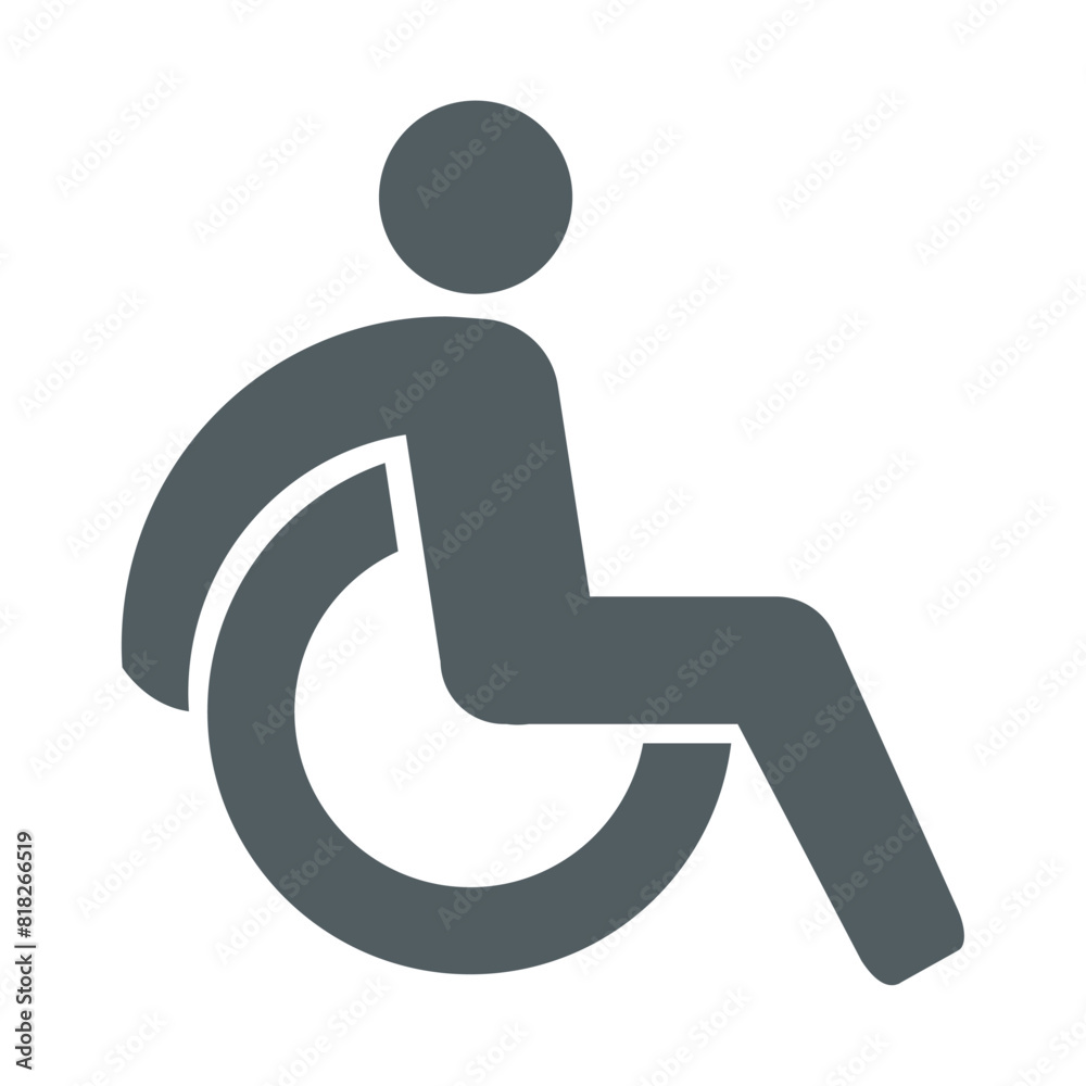 Wheelchair / handicapped access sign or symbol flat icon for websites and print Wheelchair / handicapped access sign or symbol flat icon for websites and print