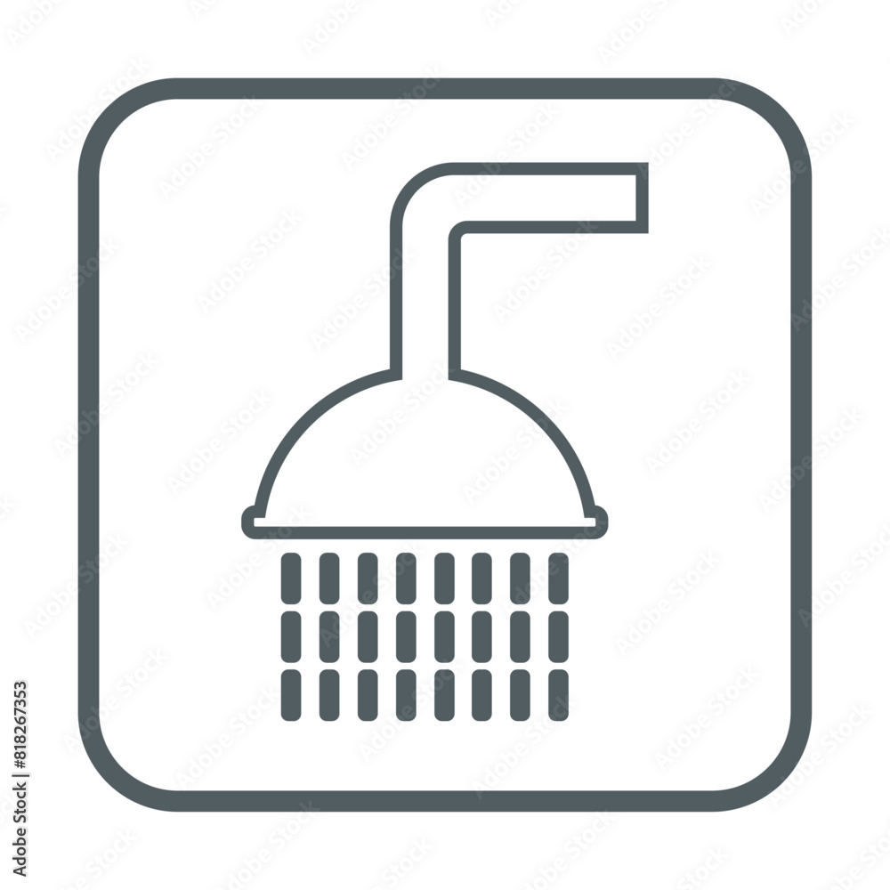 Obraz premium shower icon vector symbol template design trendy