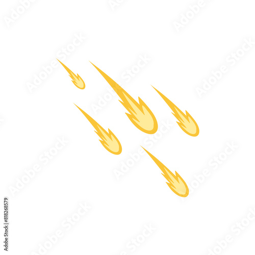 Meteor falling illustration