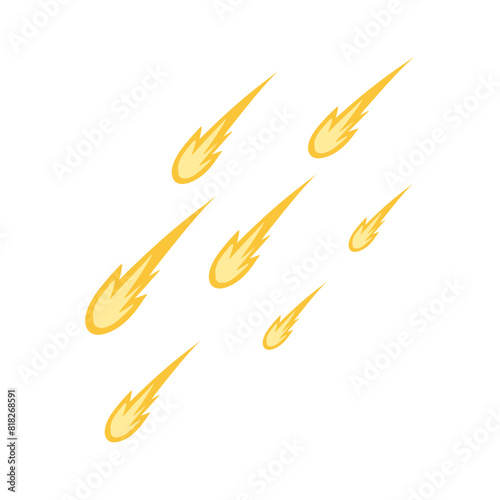 Meteor falling illustration