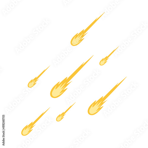 Meteor falling illustration