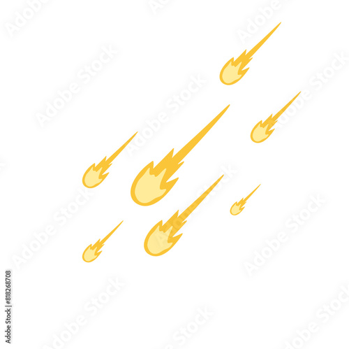 Meteor falling illustration