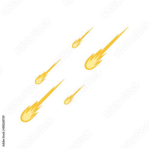 Meteor falling illustration