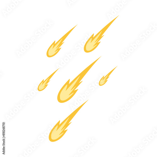 Meteor falling illustration