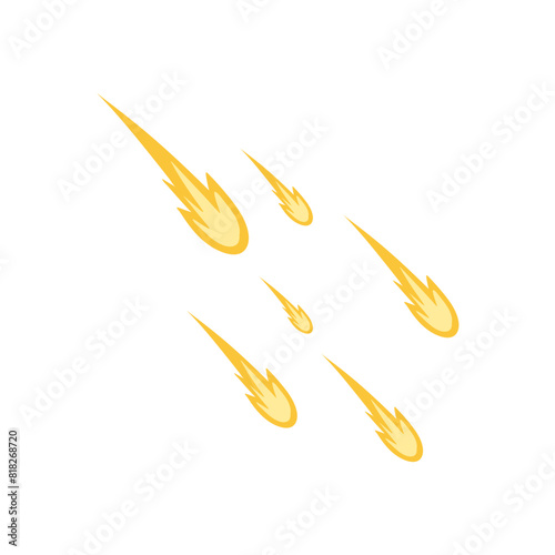 Meteor falling illustration