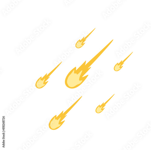 Meteor falling illustration