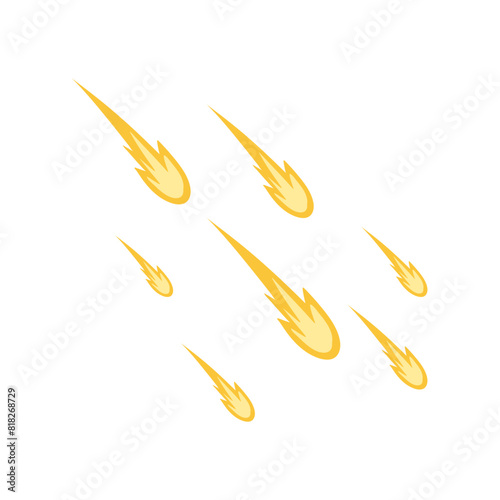 Meteor falling illustration