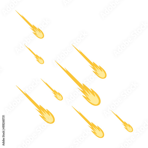 Meteor falling illustration