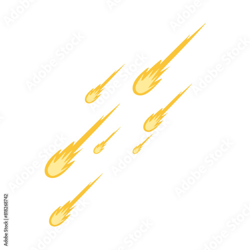 Meteor falling illustration