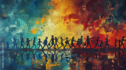 a child with autism , autism awareness , Can be used for banners, backgrounds, badge, icon, medical posters, brochures, print and health care awareness campaign for autism