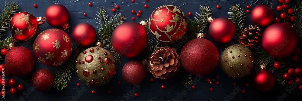 Minimalist Festive Decoration Design Concept on Red Background with White Frame Minimalist Festive Decoration Design Concept on Red Background with White Frame
