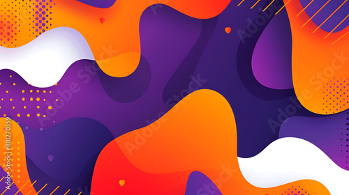 Abstract colorful shadow isolated white background