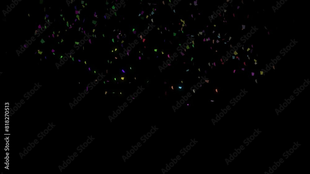 Confetti Particles with Alpha Channel. Particle explosion to celebrate happy day
