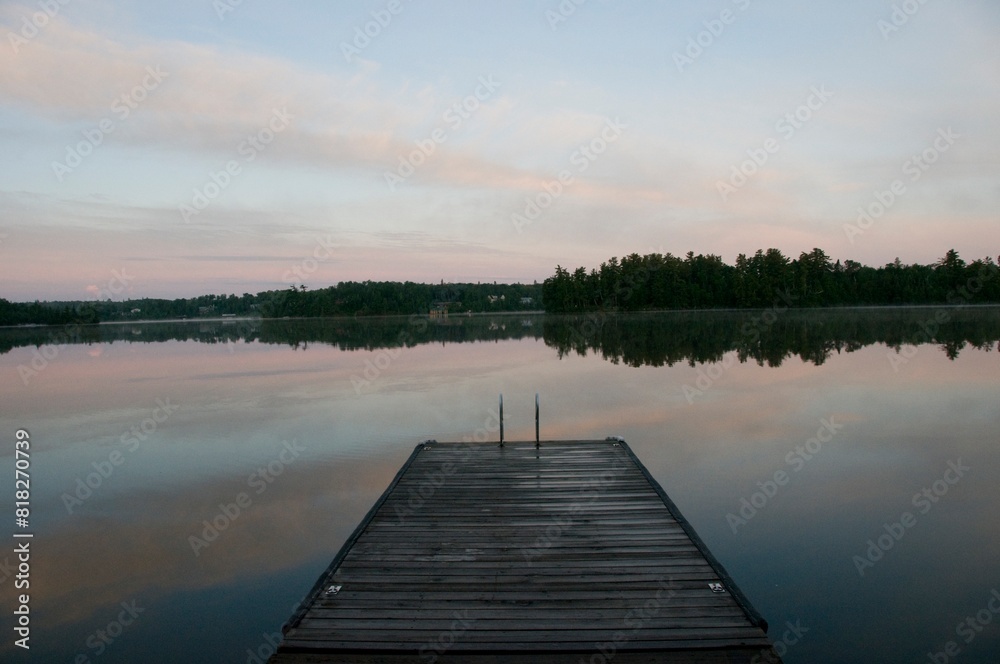Lake Of The Woods, Ontario, Canada; Pier Leading To Lake Lake Of The Woods, Ontario, Canada; Pier Leading To Lake