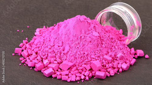Pink and dark isolated powder on high quality background