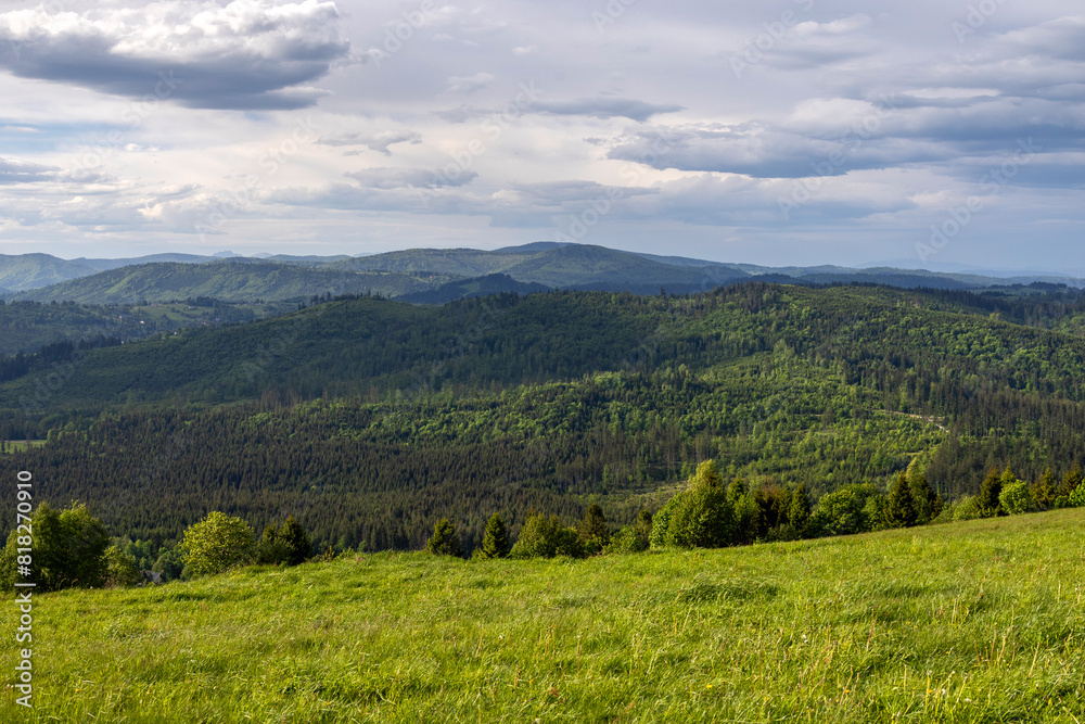 Mountain landscape on a spring sunny day