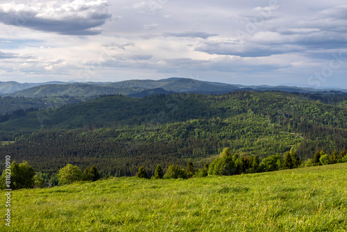 Mountain landscape on a spring sunny day