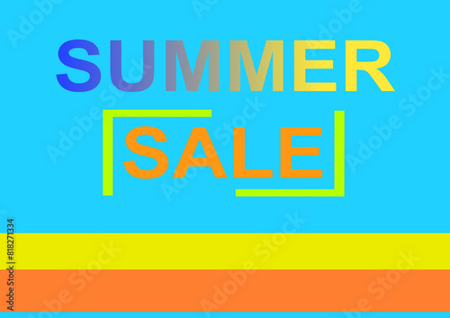 Summer sale marketing, eye catching banner.