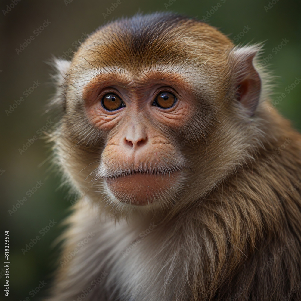 close up of a long macaque close up of a long macaque