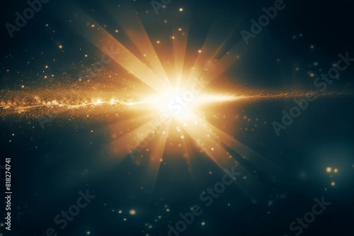 light with lens flare and dust particles