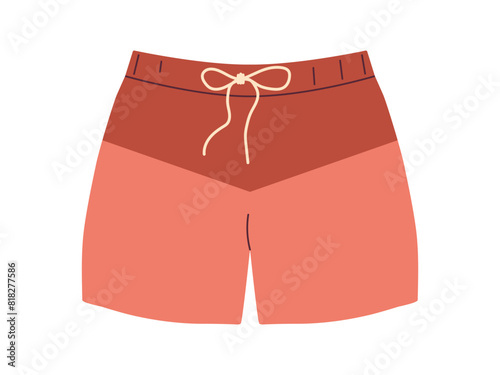 Men swim trunks and underpants. Colorful underwear clothing. Classic underclothing isolated models
