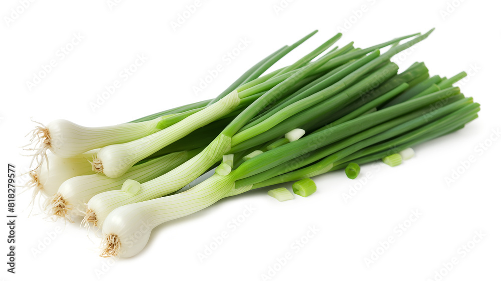 Green onion isolated on a white background Green onion isolated on a white background