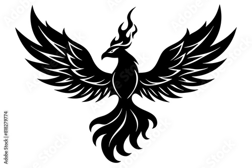  fire fenix vector silhouette illustration