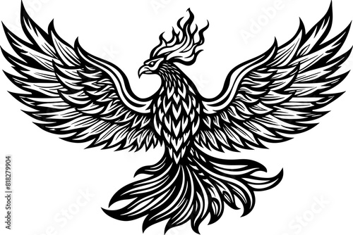  fire fenix vector silhouette illustration