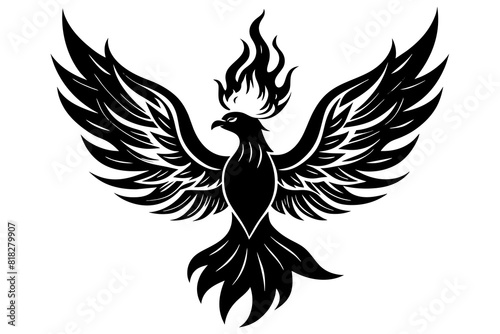  fire fenix vector silhouette illustration