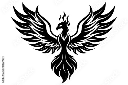  fire fenix vector silhouette illustration